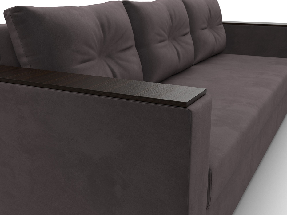 Диван прямой Атланта без стола (seven 727 коричневый)