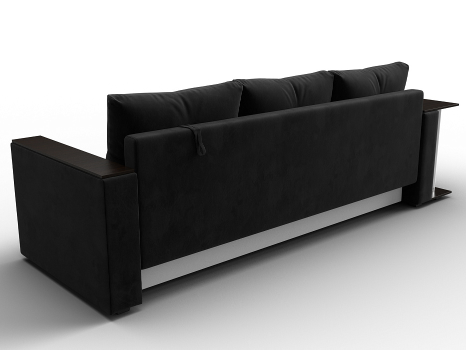 Диван прямой Атланта со столом слева (seven 35 черный)