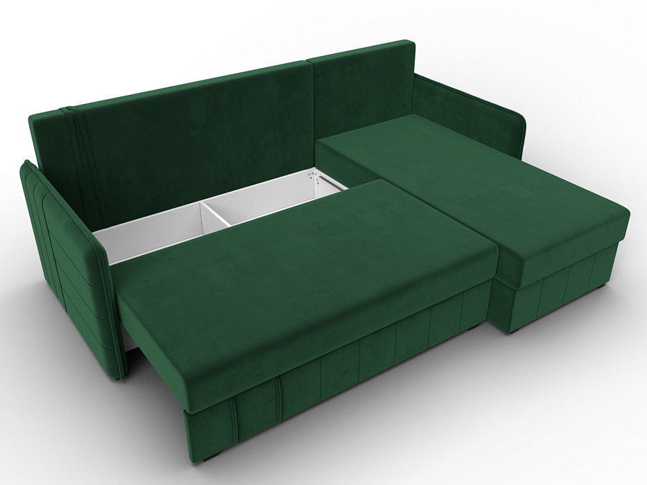 Диван угловой Слим угол универсальный (зеленый)