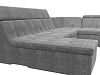П-образный модульный диван Холидей Люкс (серый цвет)