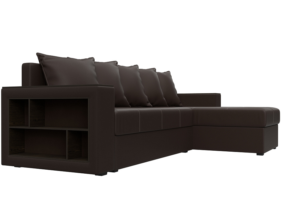 Диван угловой Дубай Лайт правый угол (коричневый)