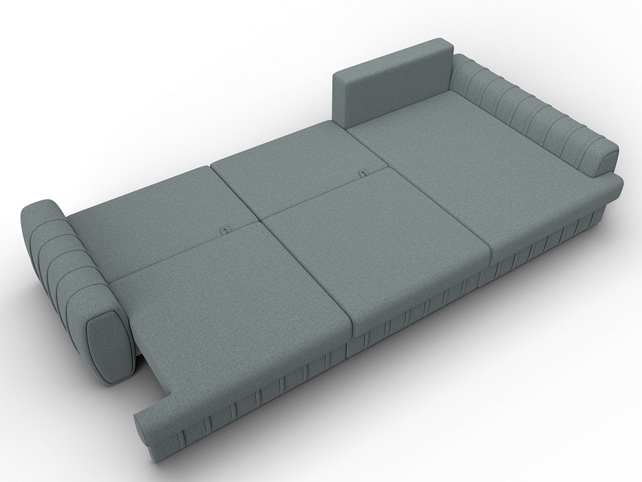 Диван угловой Лига-057 НПБ Лонг угол правый (амур 07 серый)