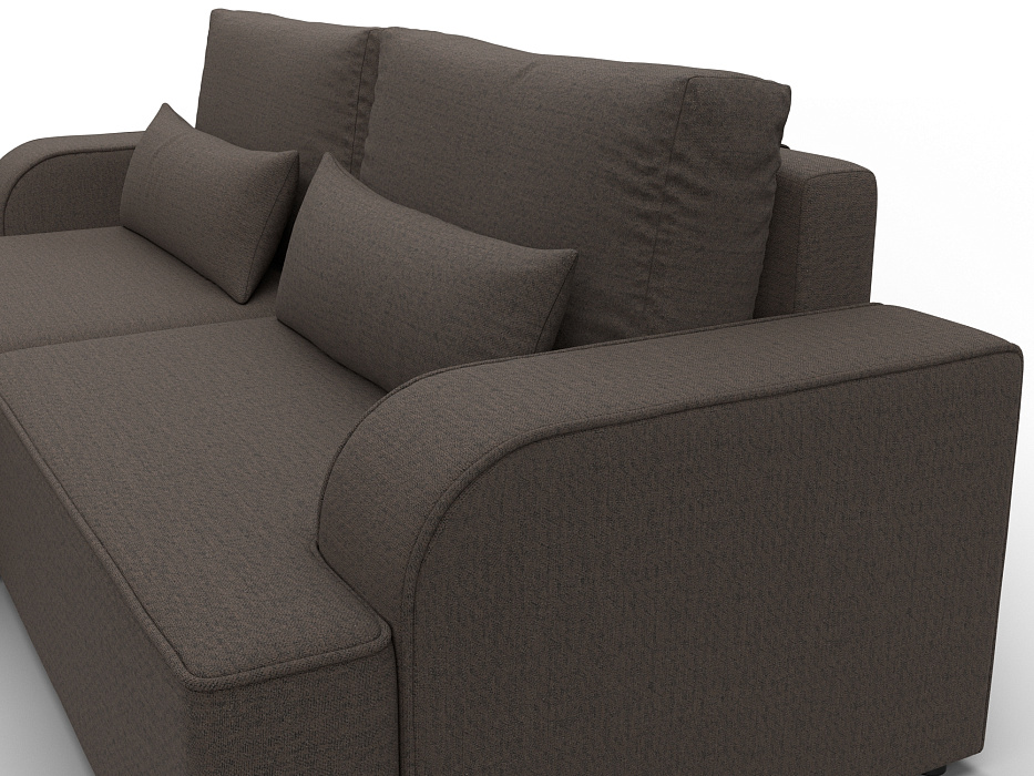 Диван угловой Лига-120 угол левый (амур 05 коричневый)