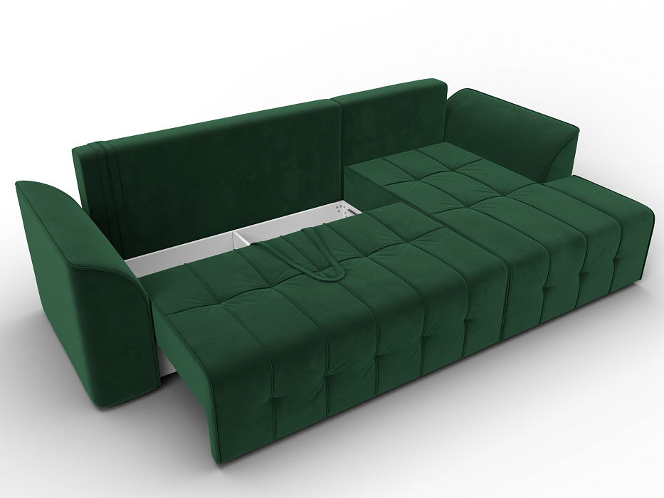 Диван угловой Лига-113 угол правый (seven 626 зеленый)
