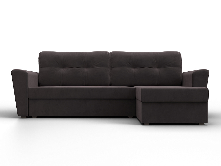 Диван угловой Амстердам Лайт правый угол (seven 727 коричневый)