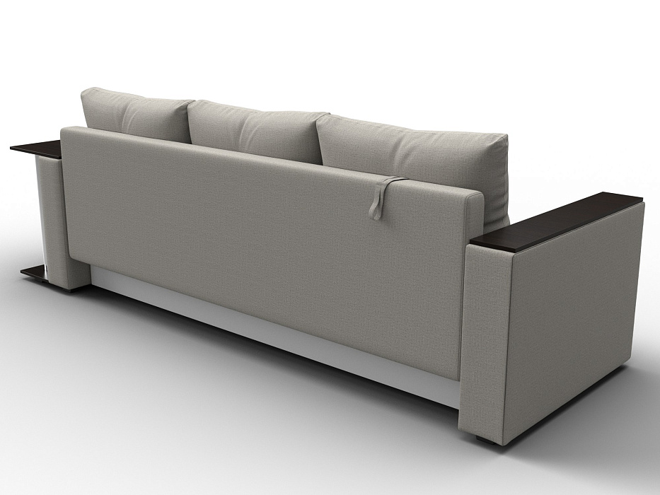 Диван прямой Атланта со столом справа (амур 02 бежевый)