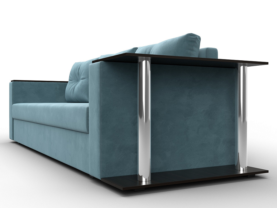 Диван прямой Атланта со столом справа (seven 113 бирюзовый)