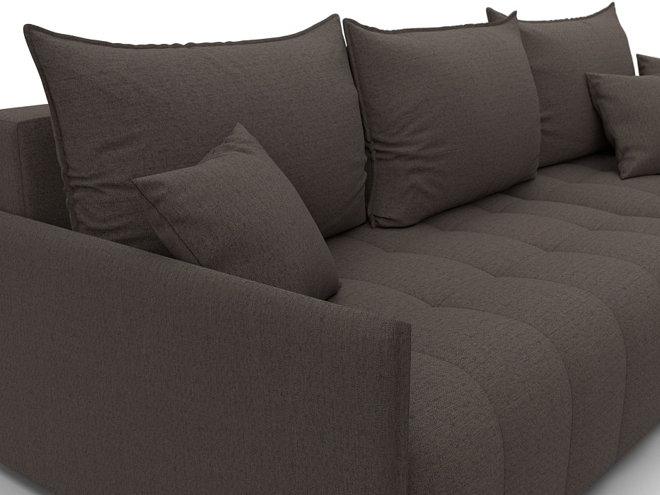 Диван угловой Лига-054 НПБ угол универсальный (амур 05 коричневый)