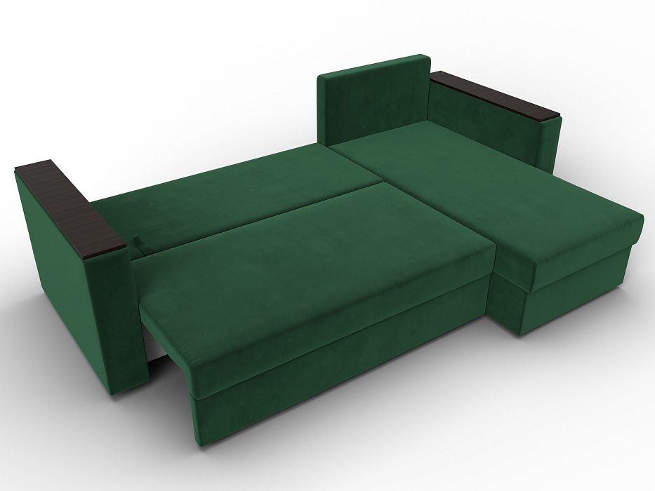 Диван угловой Атланта без стола универсальный угол (seven 626 зеленый)