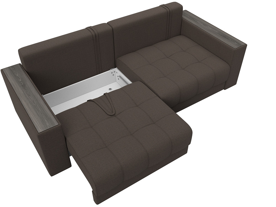 Диван прямой с декором Лига-049 НПБ (амур 05 коричневый) Диван прямой с декором Лига-049 НПБ (амур 05 коричневый)