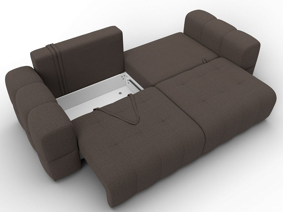 Диван прямой Лига-110 НПБ (амур 05 коричневый)