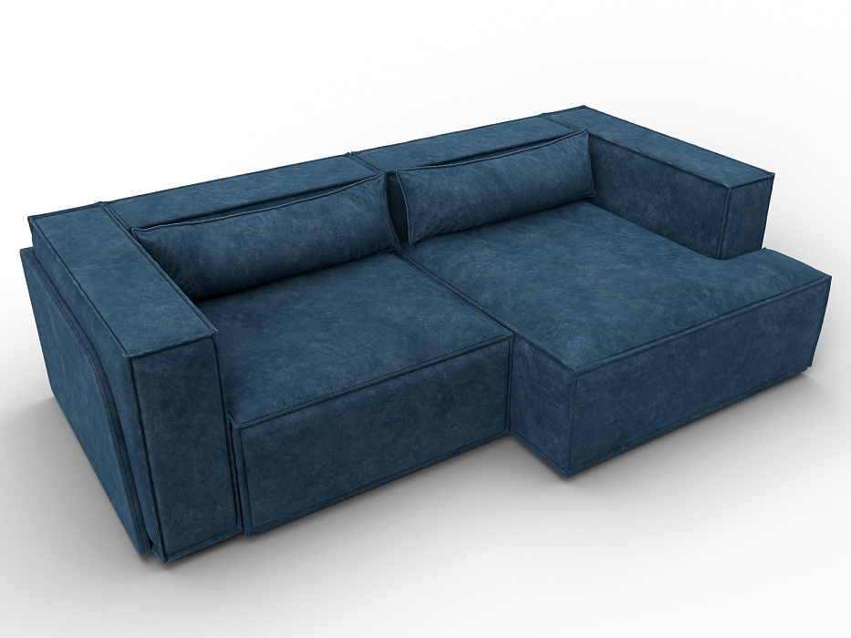 Диван угловой Лига-061 угол правый (brut 11 синий)