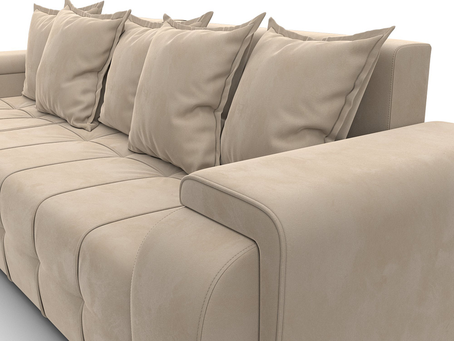 Диван угловой Лига-121 левый угол (seven 729 бежевый)