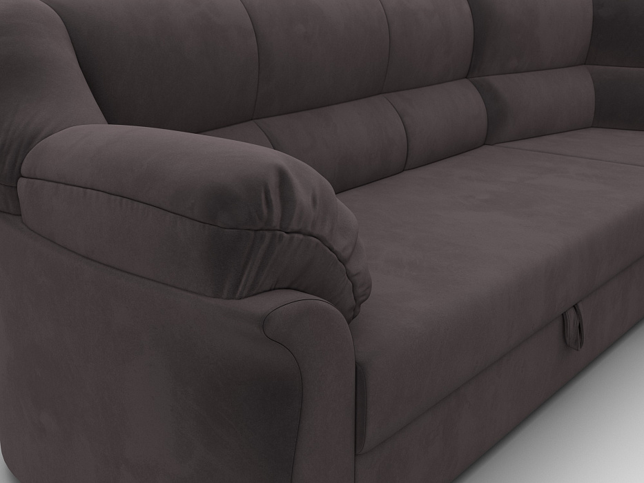 Диван угловой Карнелла правый угол (seven 727 коричневый)