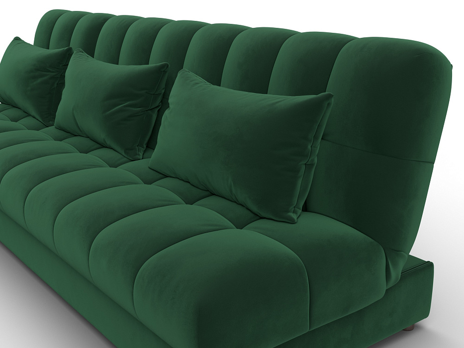 Диван угловой Лига-116 НПБ угол левый (seven 626 зеленый)