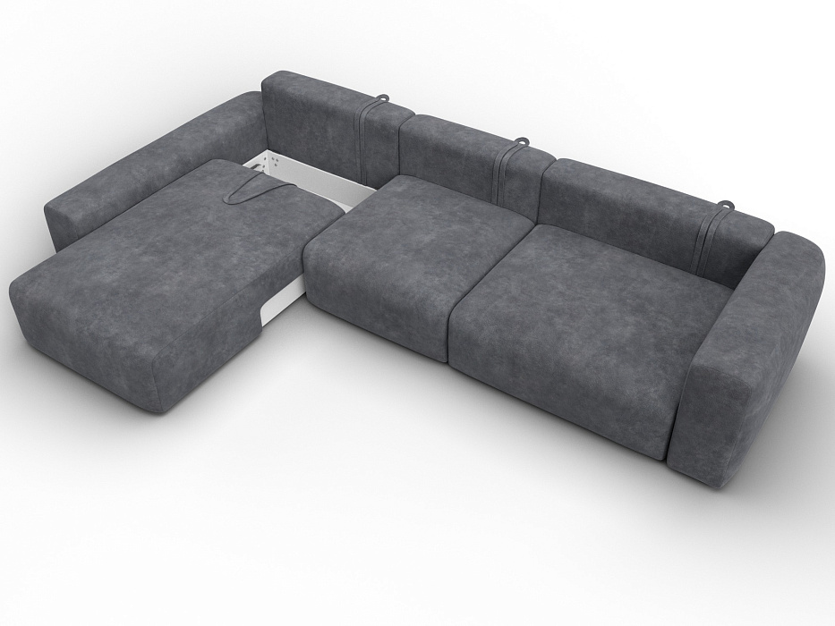 Диван угловой Лига-066 НПБ Лонг угол левый фото в интернет-магазине Лига Диванов