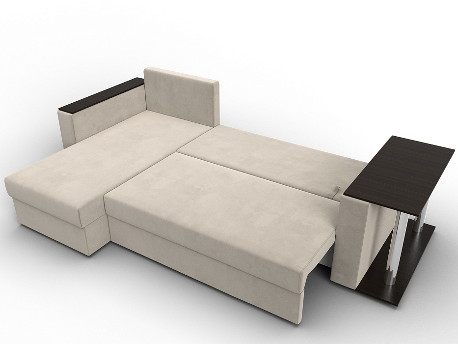 Диван угловой Атланта со столом левый угол (бежевый)