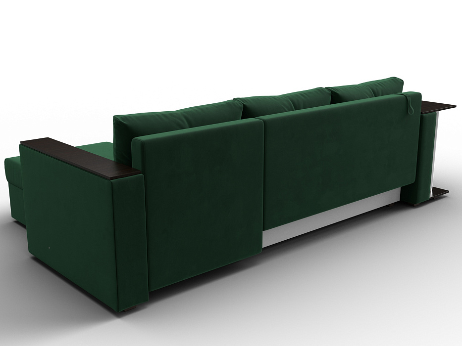 Диван угловой Атланта со столом правый угол (seven 626 зеленый)