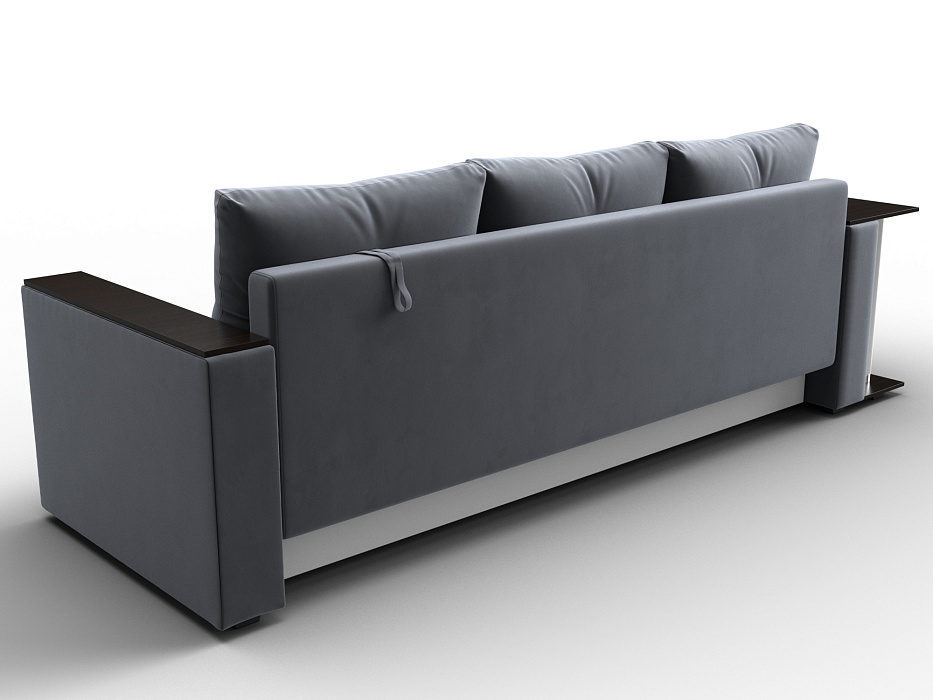 Диван прямой Атланта со столом слева (seven 17 серый)