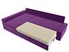 Угловой диван Версаль левый угол (фиолетовый\черный цвет)