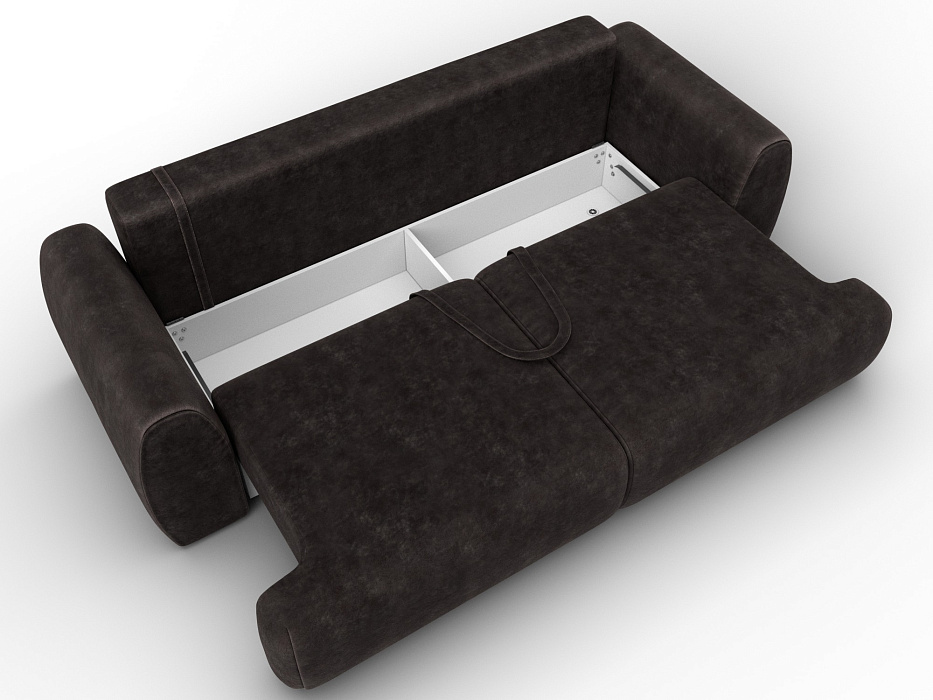 Диван прямой Лига-115 НПБ (brut 17 коричневый)