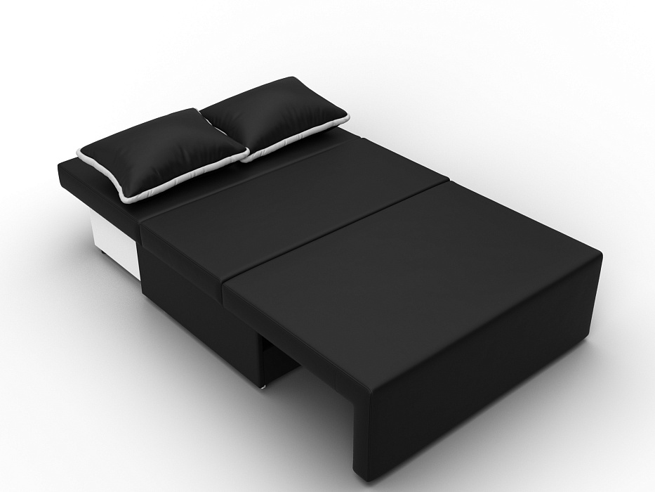 Диван прямой Лагуна (черный;белый)