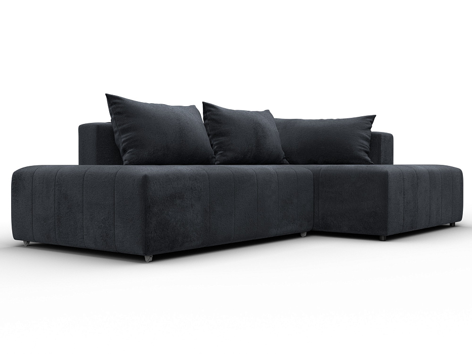 Диван угловой Лига-103 НПБ угол правый (tower 11 темно-серый)