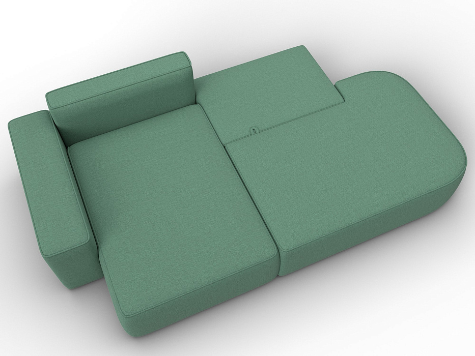 Диван угловой Лига-065 БП угол левый (амур 11 зеленый)