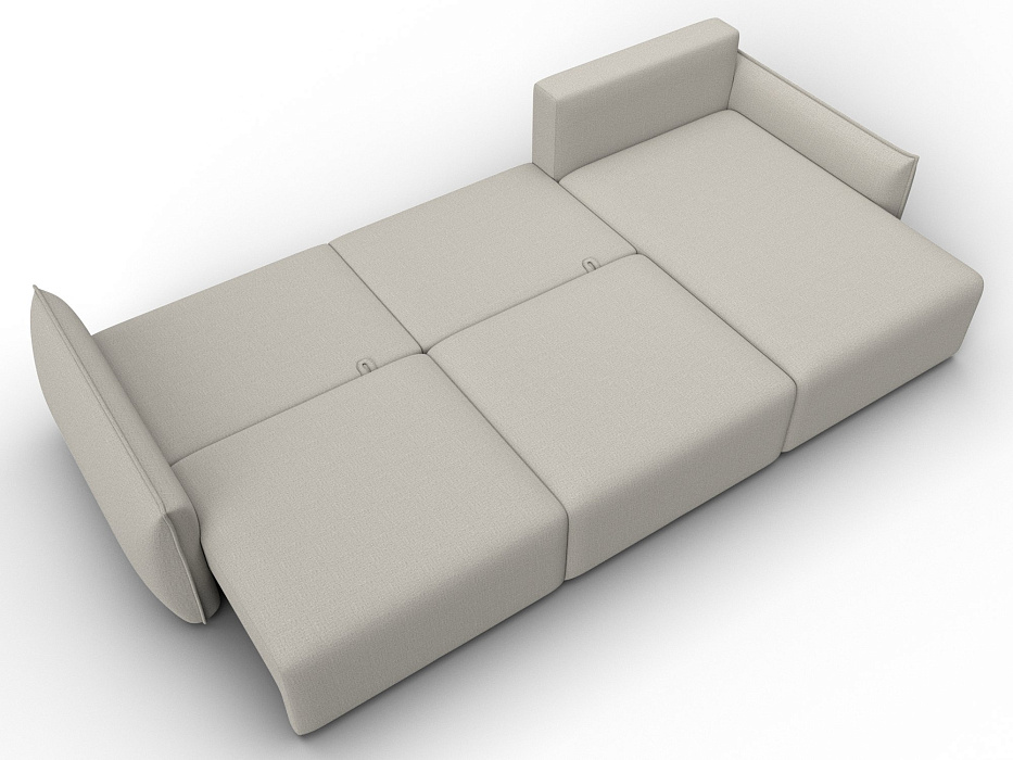 Диван угловой Лига-051 НПБ Лонг угол универсальный (амур 02 бежевый)