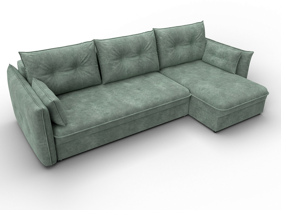 Диван угловой Лига-100 НПБ угол универсальный (brut 08 зеленый)