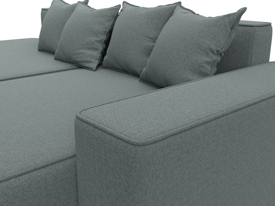 Диван угловой Лига-079 угол правый (амур 07 серый)