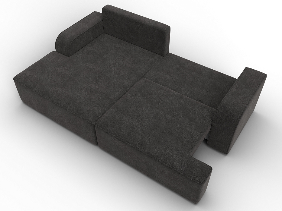 Диван угловой Лига-120 угол левый (laim 10 темно-коричневый)