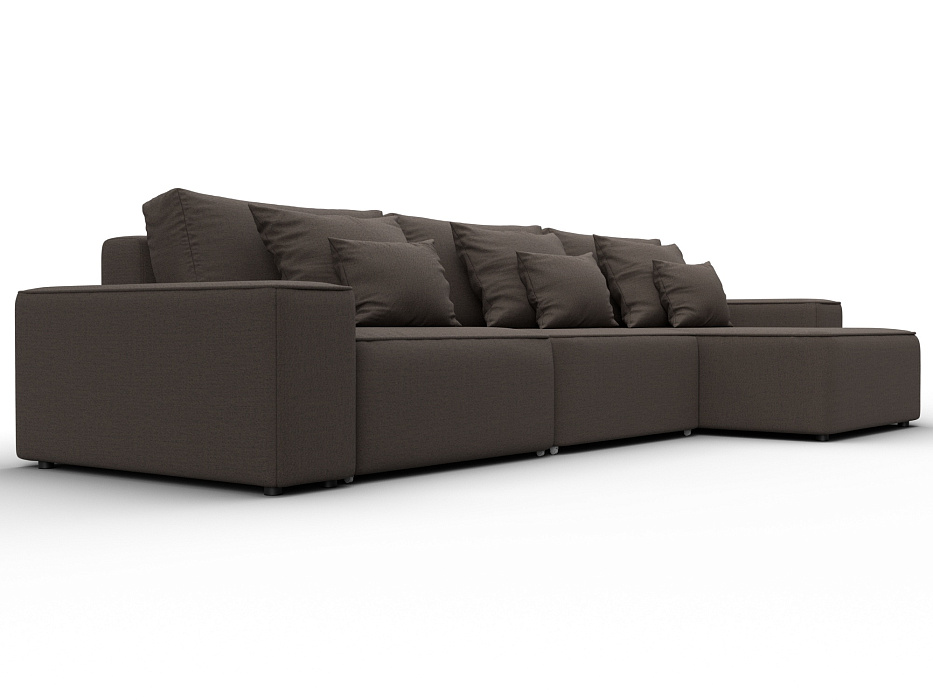 Диван угловой Лига-074 угол универсальный (амур 05 коричневый)
