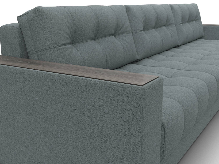 Диван угловой с декором Лига-049 НПБ Лонг (амур 07 серый)