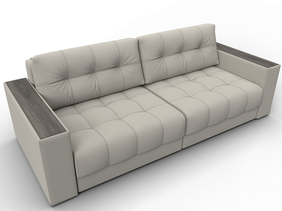 Диван прямой с декором Лига-049 НПБ (амур 02 бежевый)