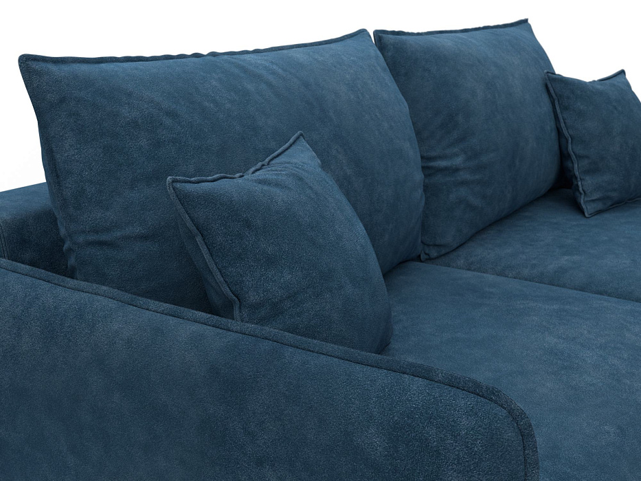 Диван прямой Лига-064 НПБ (brut 11 синий)