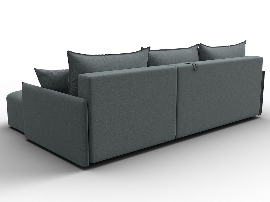 Диван угловой Лига-054 НПБ угол универсальный (амур 07 серый)