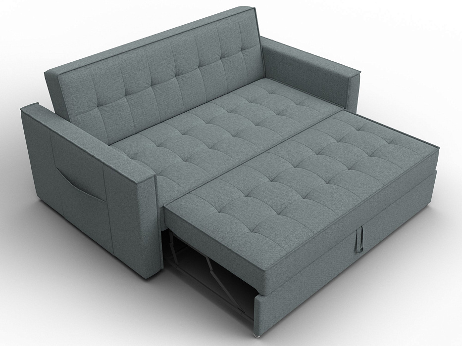 Диван прямой Лига-104 (140) (амур 07 серый)