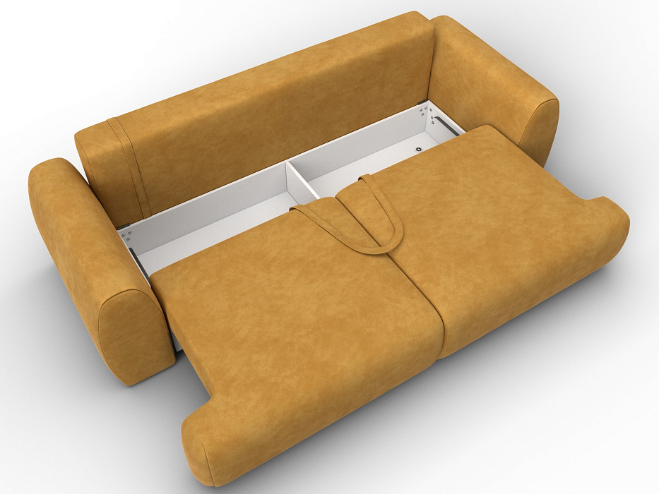 Диван прямой Лига-115 НПБ (brut 10 желтый)