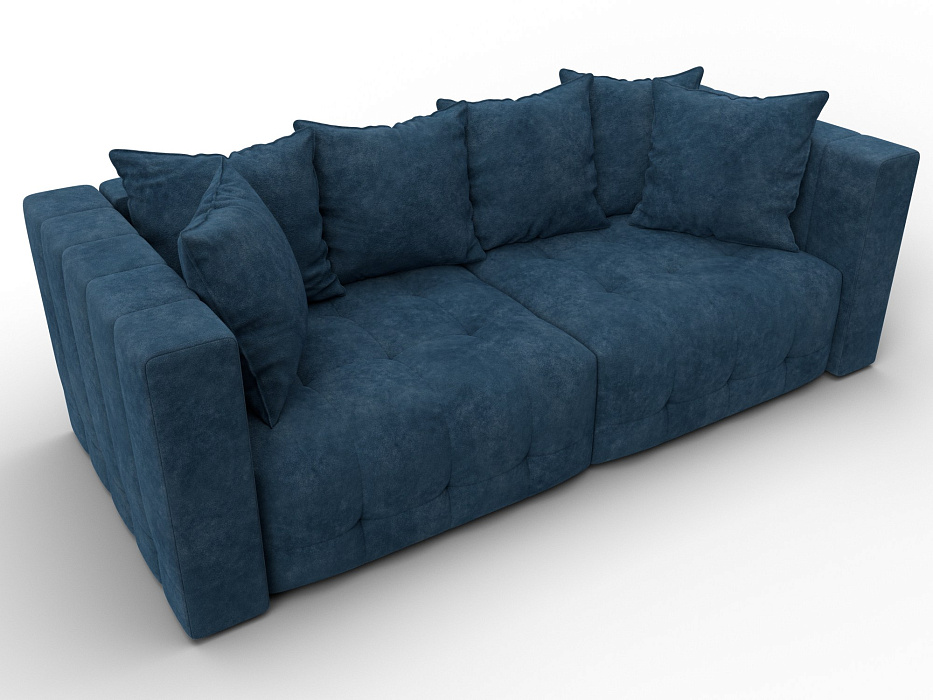 Диван прямой Лига-052 НПБ (brut 11 синий)