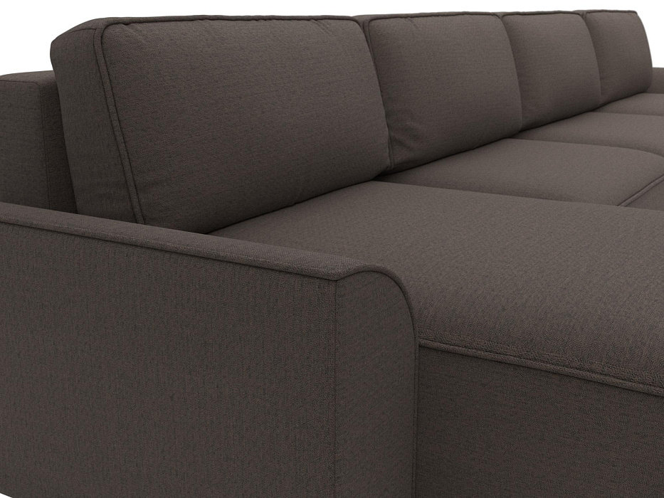 Диван П-образный Лига-048 НПБ лонг (амур 05 коричневый)