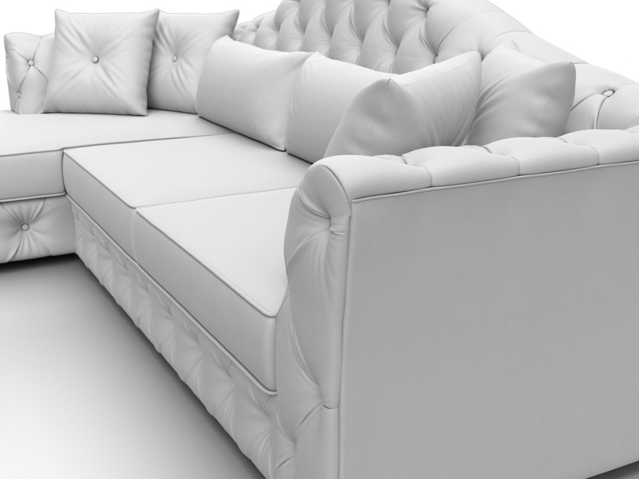 Диван угловой Артис левый угол (белый)