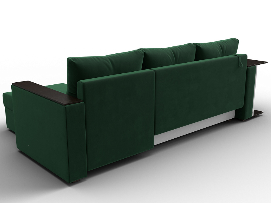 Диван угловой Атланта со столом правый угол (seven 626 зеленый)