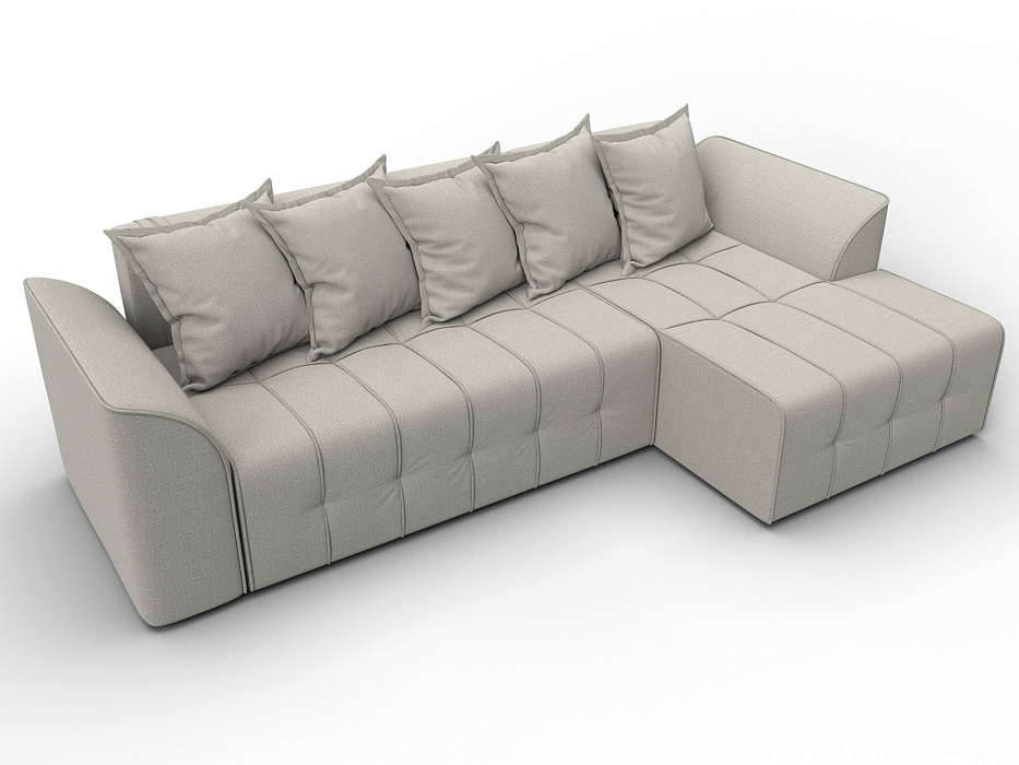 Диван угловой Лига-113 угол правый (амур 02 бежевый)