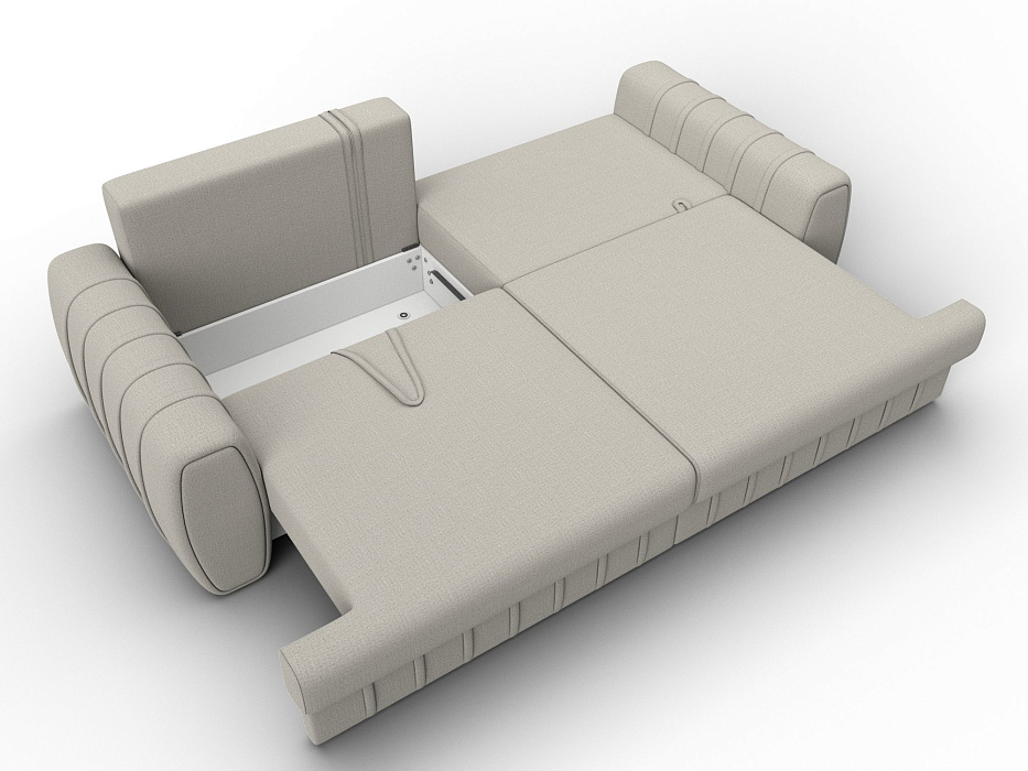 Диван прямой Лига-057 НПБ (амур 02 бежевый)