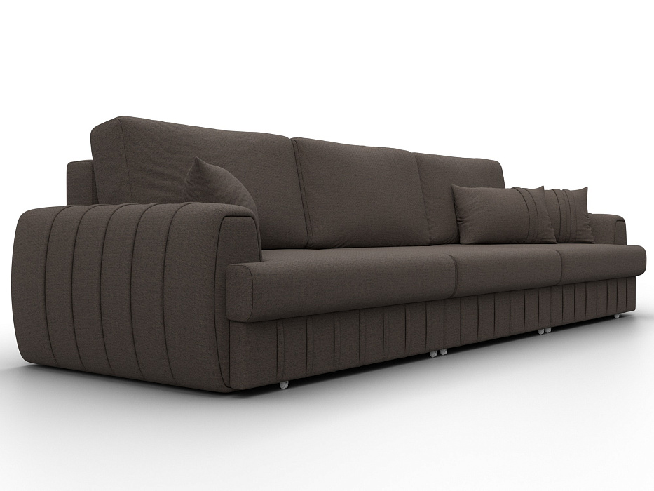 Диван прямой Лига-057 НПБ Лонг (амур 05 коричневый)