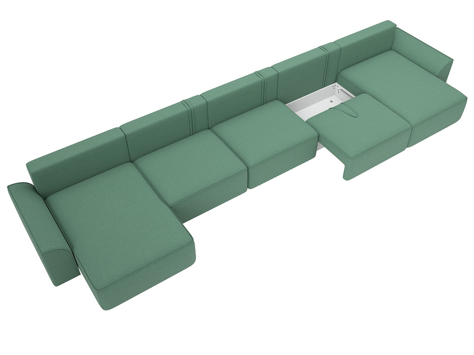 Диван П-образный Лига-048 НПБ МегаЛонг (амур 11 зеленый) Диван П-образный Лига-048 НПБ МегаЛонг (амур 11 зеленый)