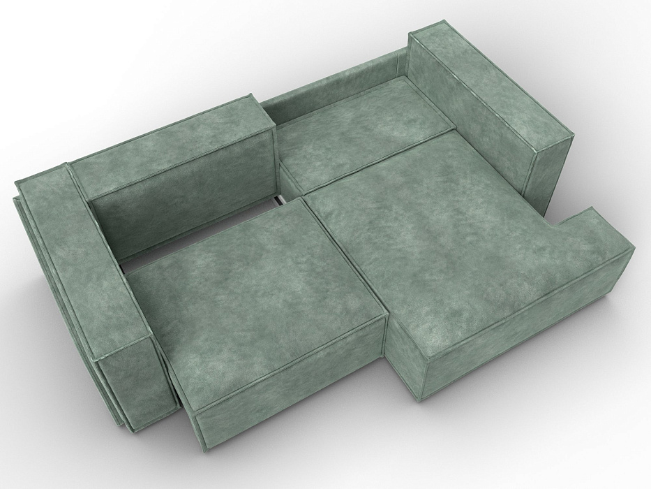 Диван угловой Лига-061 угол правый (brut 08 зеленый)