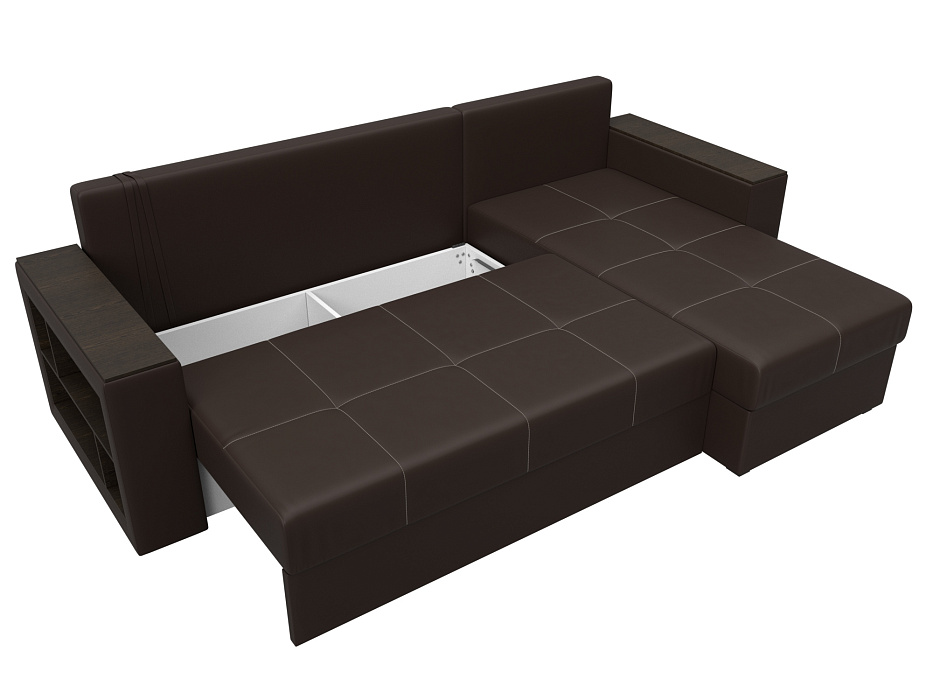 Диван угловой Дубай Лайт правый угол (коричневый)