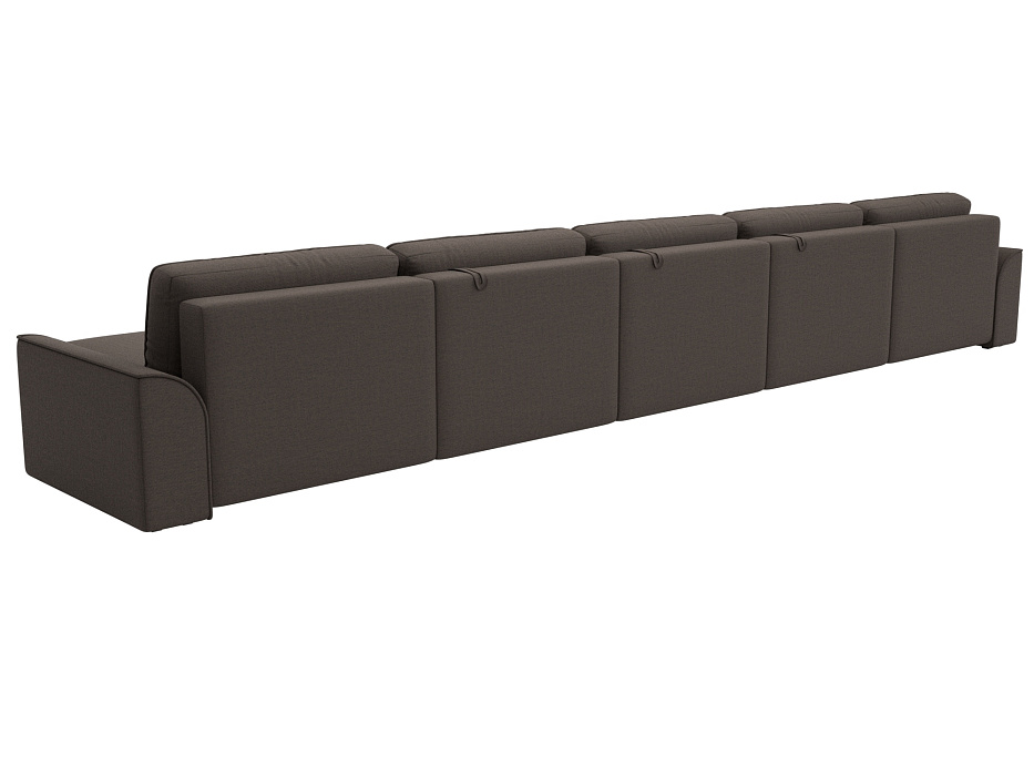 Диван П-образный Лига-048 НПБ МегаЛонг (амур 05 коричневый)